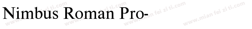 Nimbus Roman Pro字体转换